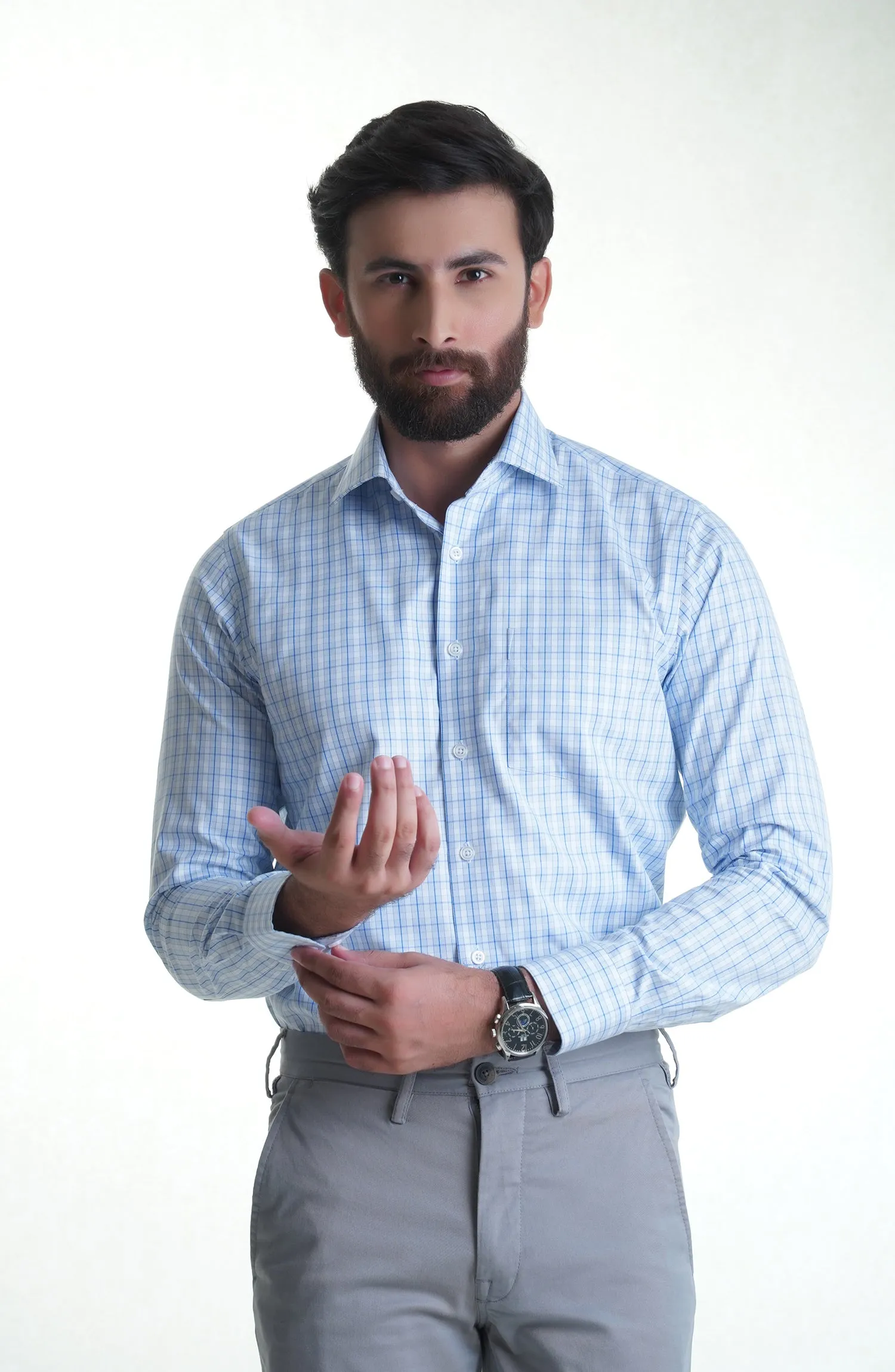 Sky Blue Cotton Shirt