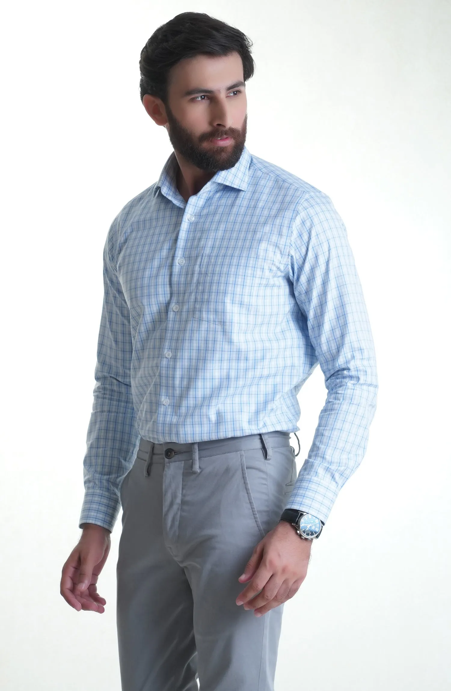 Sky Blue Cotton Shirt
