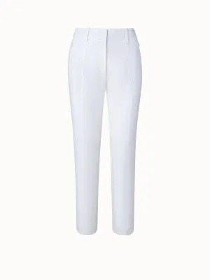 Slim Cotton Silk Double-Face Pants