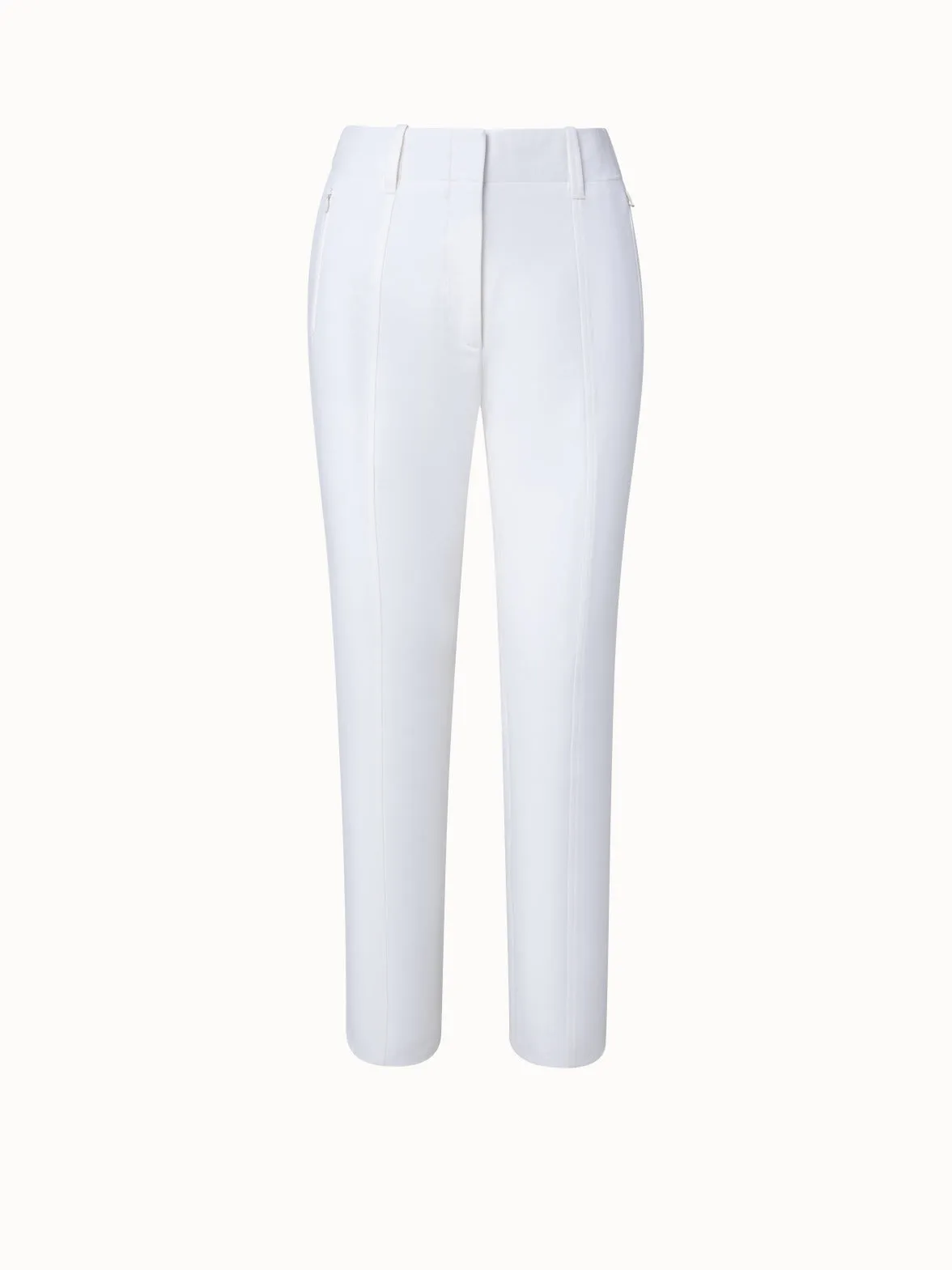Slim Cotton Silk Double-Face Pants