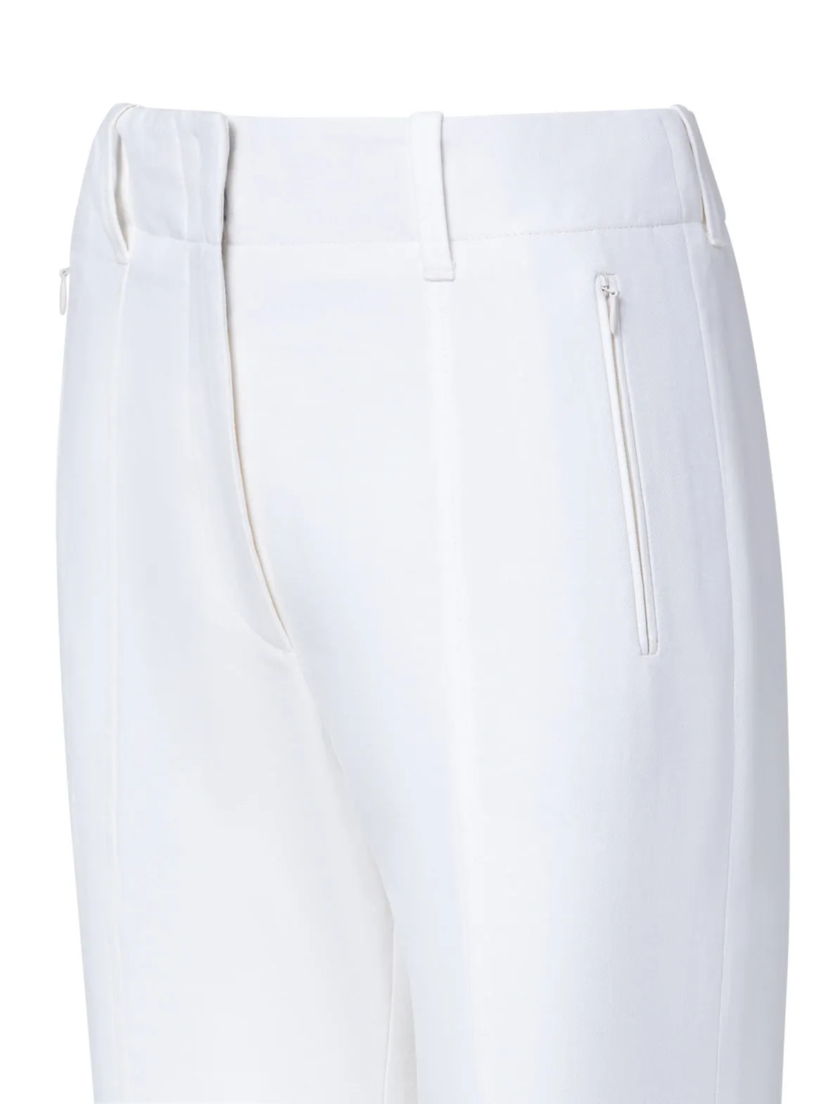 Slim Cotton Silk Double-Face Pants