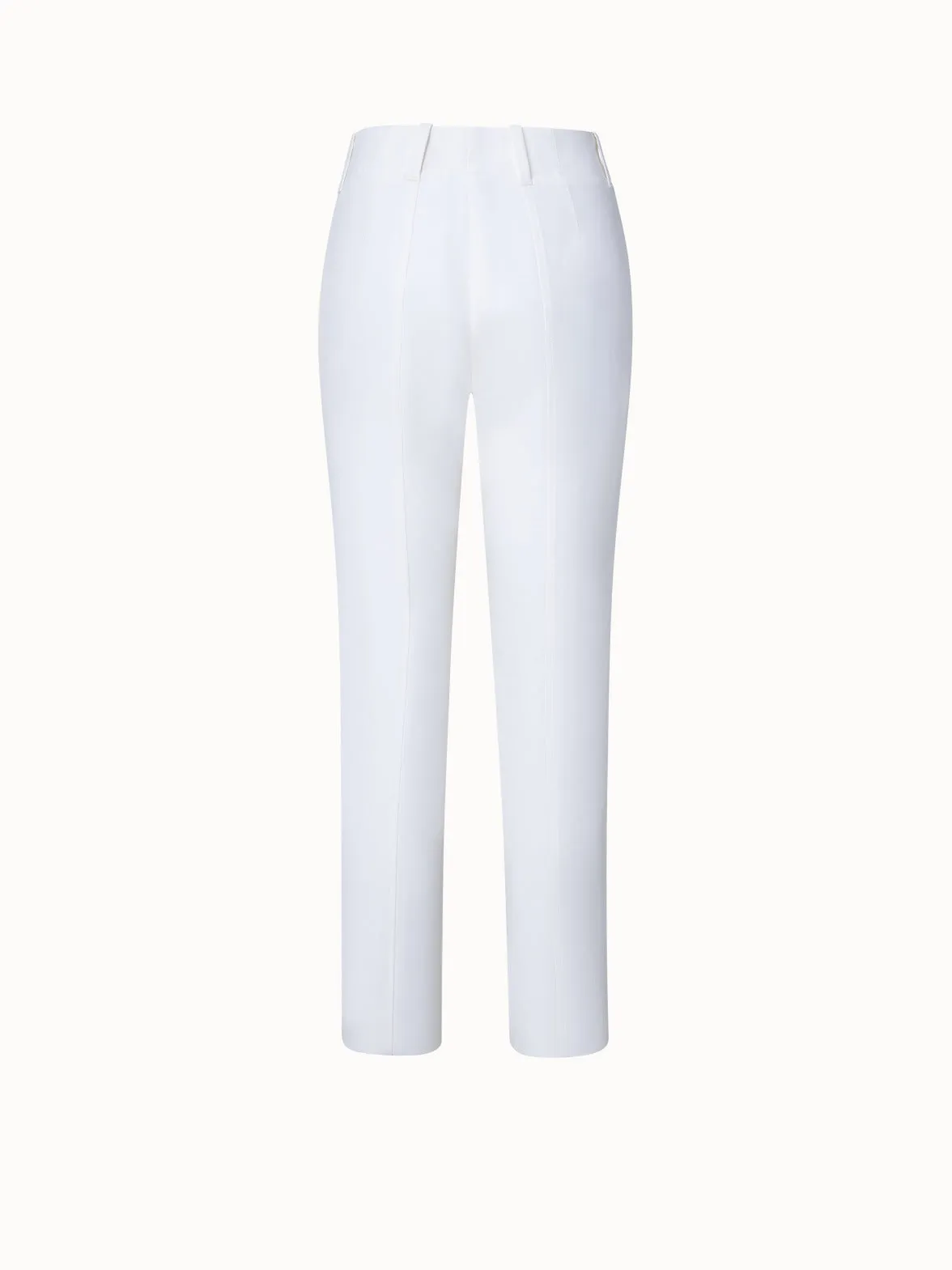 Slim Cotton Silk Double-Face Pants