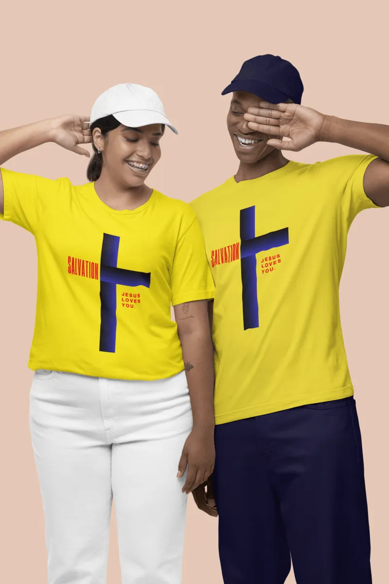 Smooth Visage Custom Personalized Unisex T-shirt, Salvation T-Shirt, Custom Tee, Couples T-Shirt, Couple Tees, Custom Long Sleeve Tees