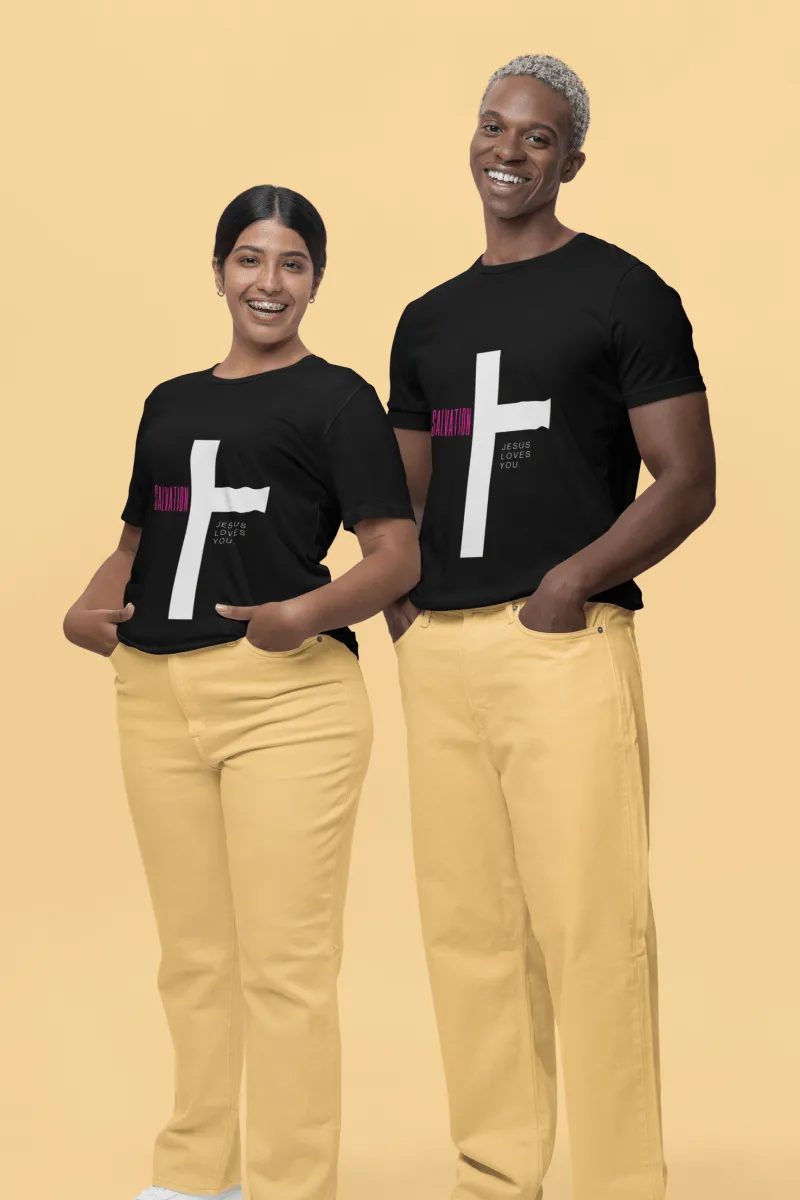 Smooth Visage Custom Personalized Unisex T-shirt, Salvation T-Shirt, Custom Tee, Couples T-Shirt, Couple Tees, Custom Long Sleeve Tees