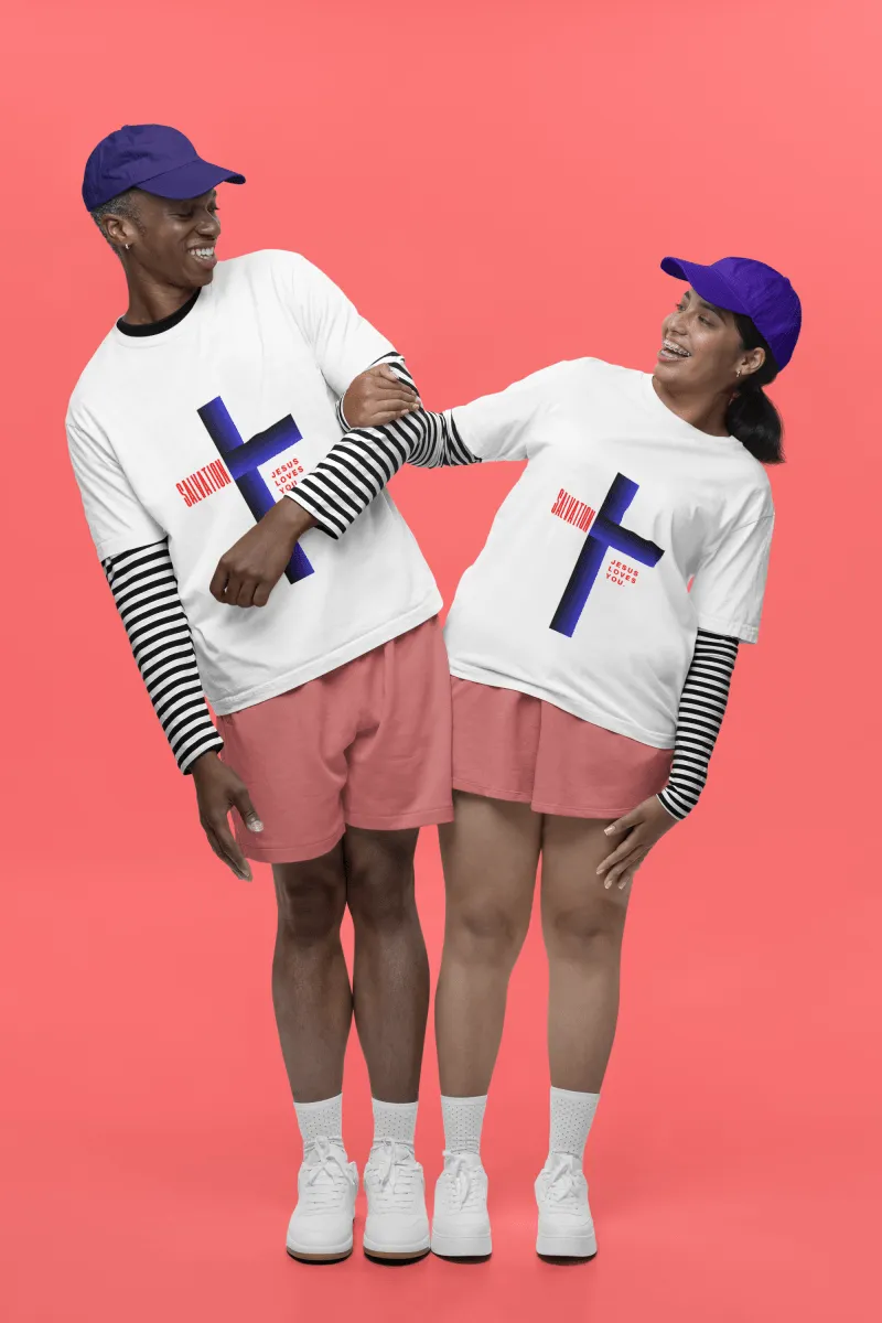 Smooth Visage Custom Personalized Unisex T-shirt, Salvation T-Shirt, Custom Tee, Couples T-Shirt, Couple Tees, Custom Long Sleeve Tees