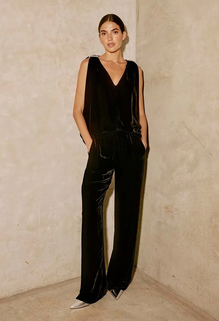 Sorine Velvet Pants - Black