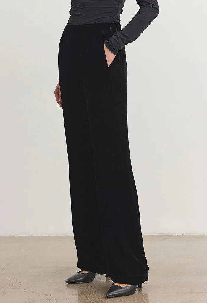 Sorine Velvet Pants - Black