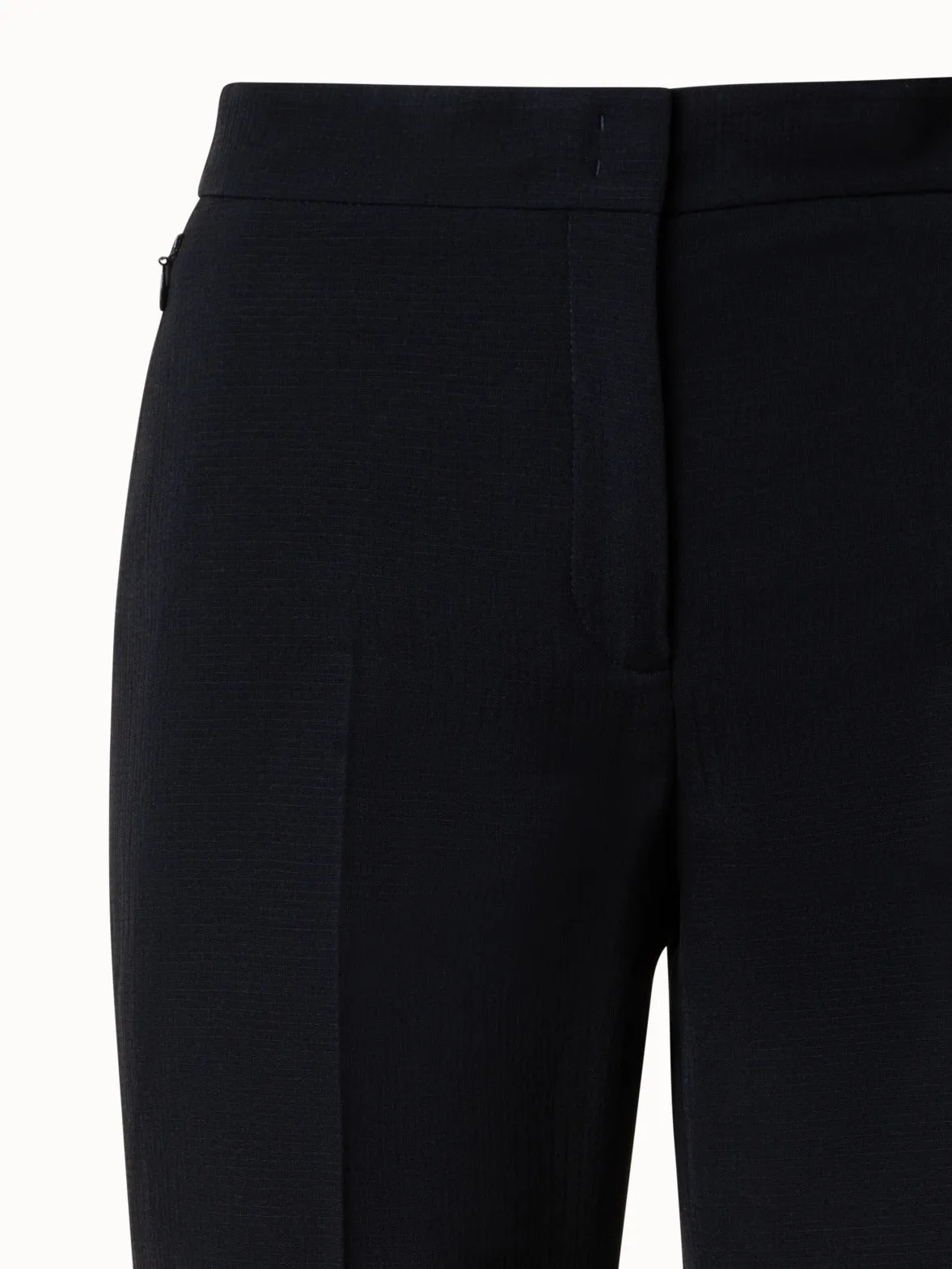 Straight Cotton Silk Double-Face Pants
