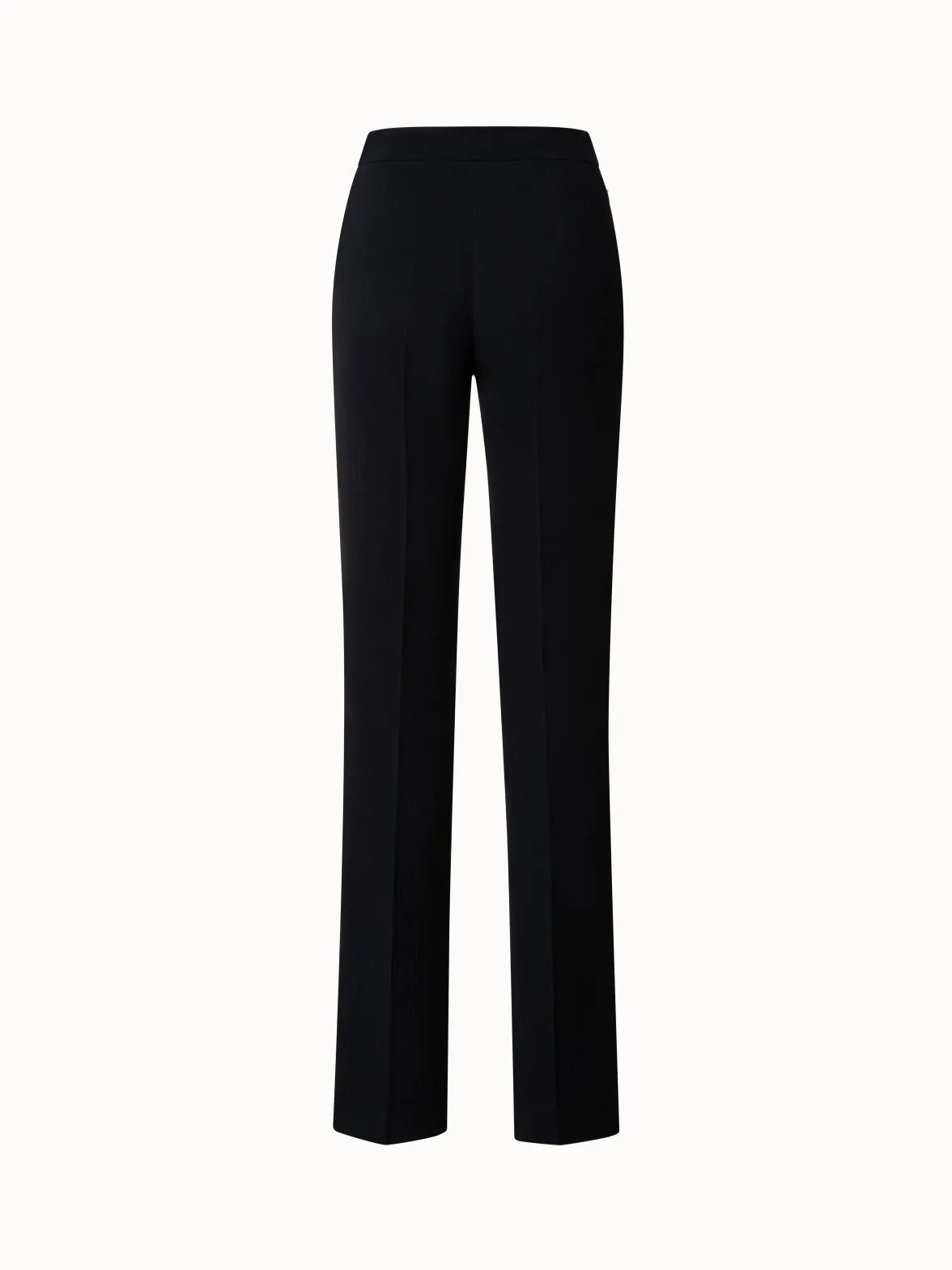 Straight Cotton Silk Double-Face Pants