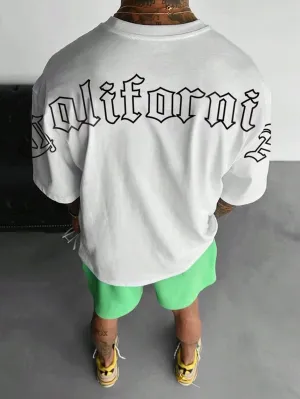 SXV  'CALIFORNIA’ Printed Cool Aesthetic Oversized Baggy T-shirt