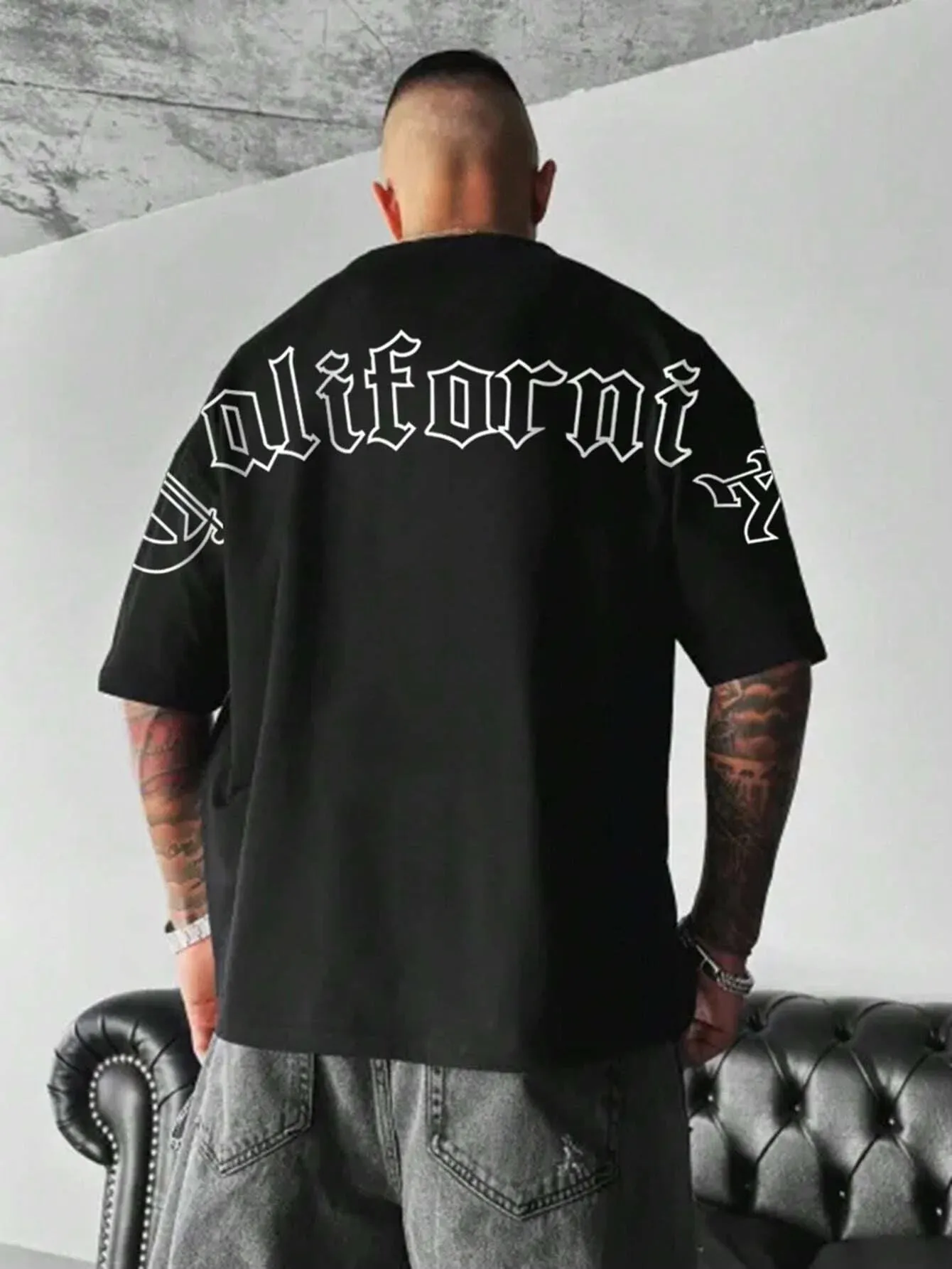 SXV  'CALIFORNIA’ Printed Cool Aesthetic Oversized Baggy T-shirt
