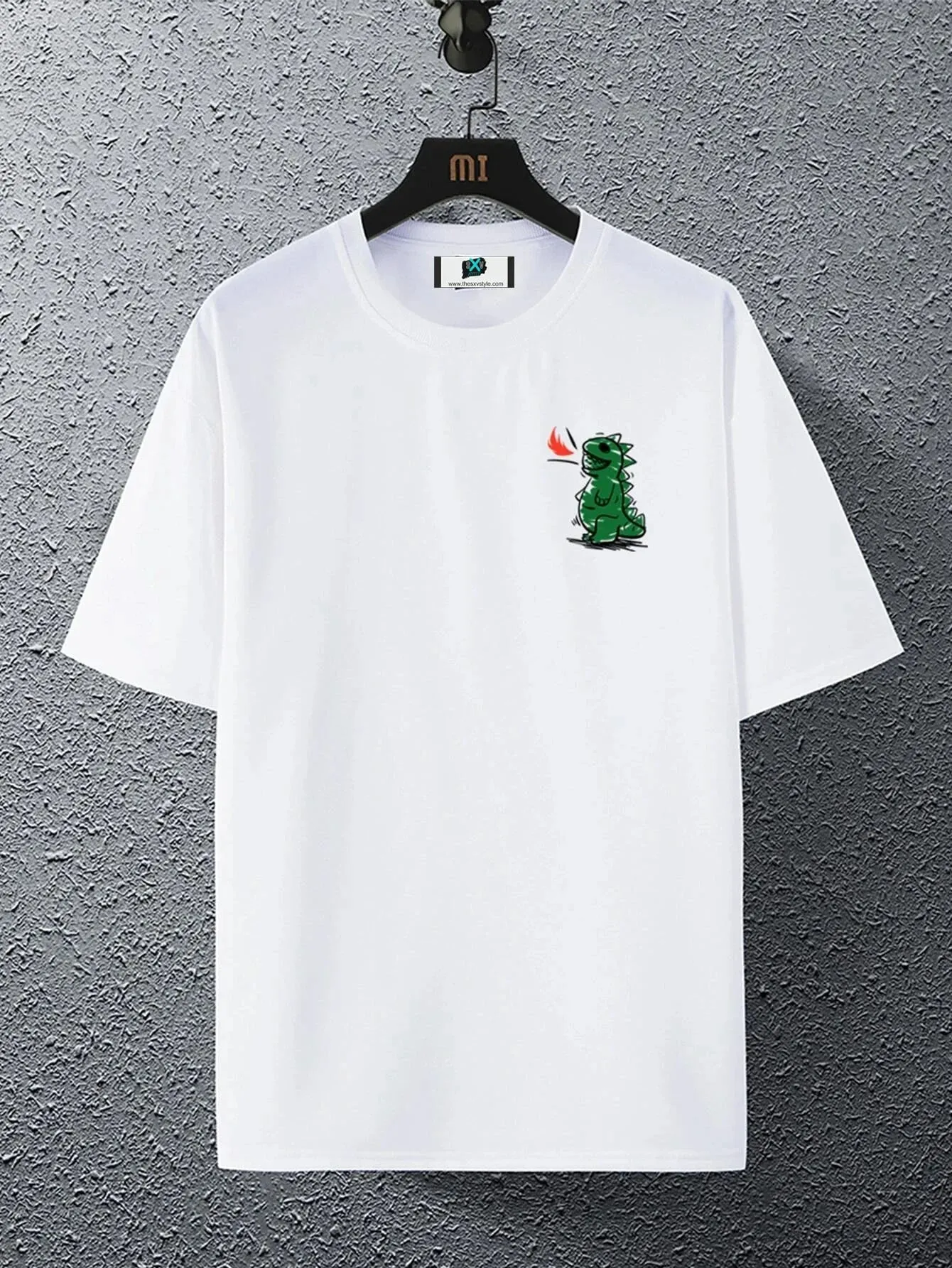 SXV  'Dianosaurs’ Printed Cool Aesthetic Oversized T-shirt