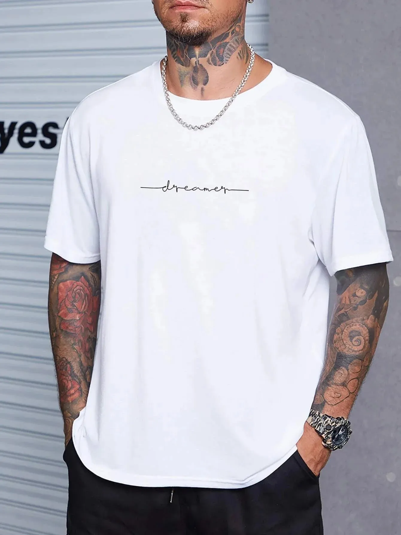 SXV  'Dreamer’ Printed Cool Aesthetic Oversized T-shirt