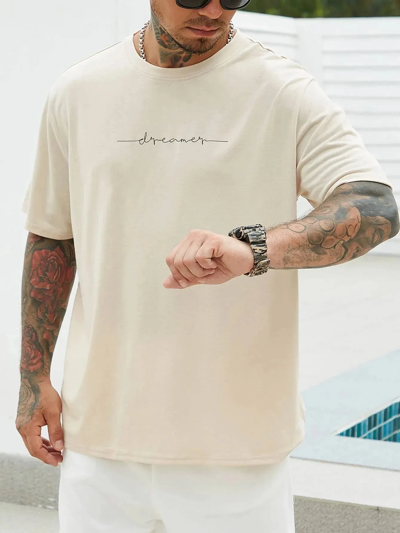 SXV  'Dreamer’ Printed Cool Aesthetic Oversized T-shirt