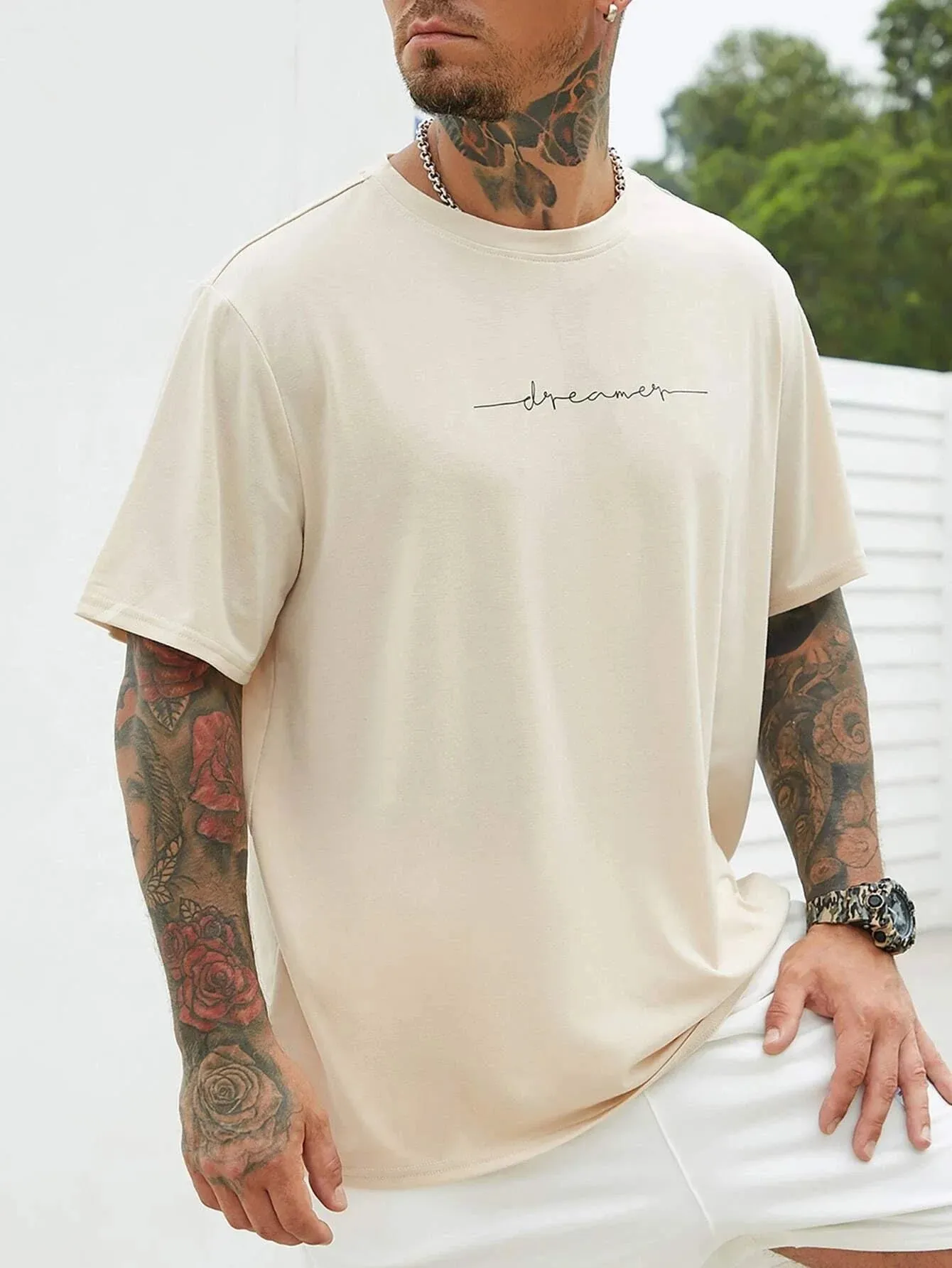 SXV  'Dreamer’ Printed Cool Aesthetic Oversized T-shirt
