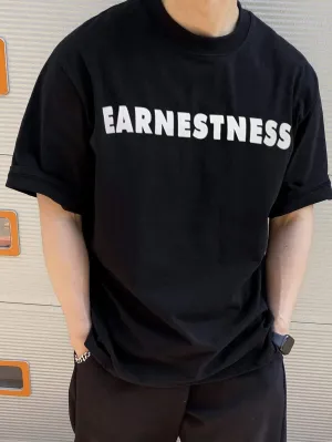 SXV  'Earnestness’ Printed Cool Aesthetic Oversized T-shirt