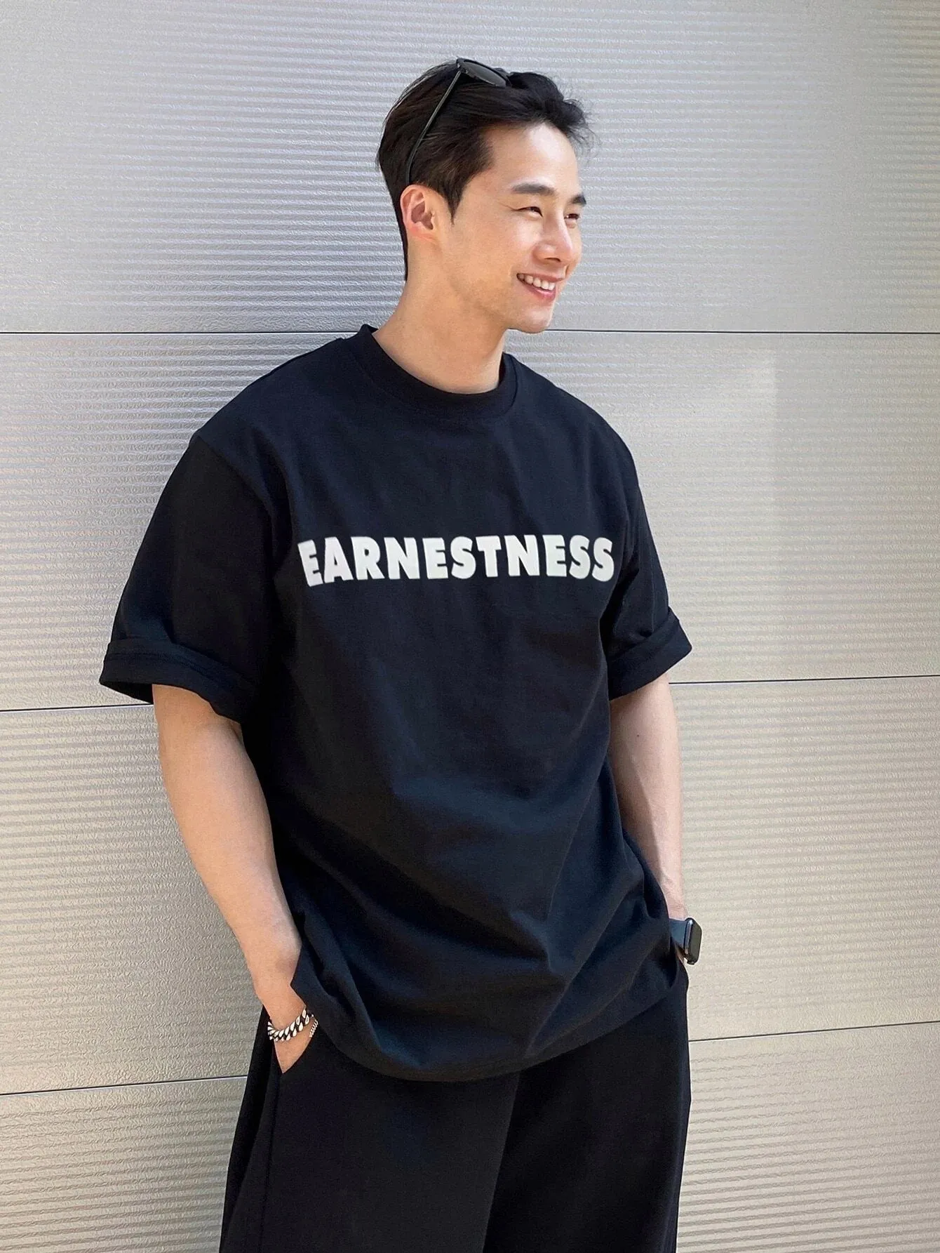 SXV  'Earnestness’ Printed Cool Aesthetic Oversized T-shirt