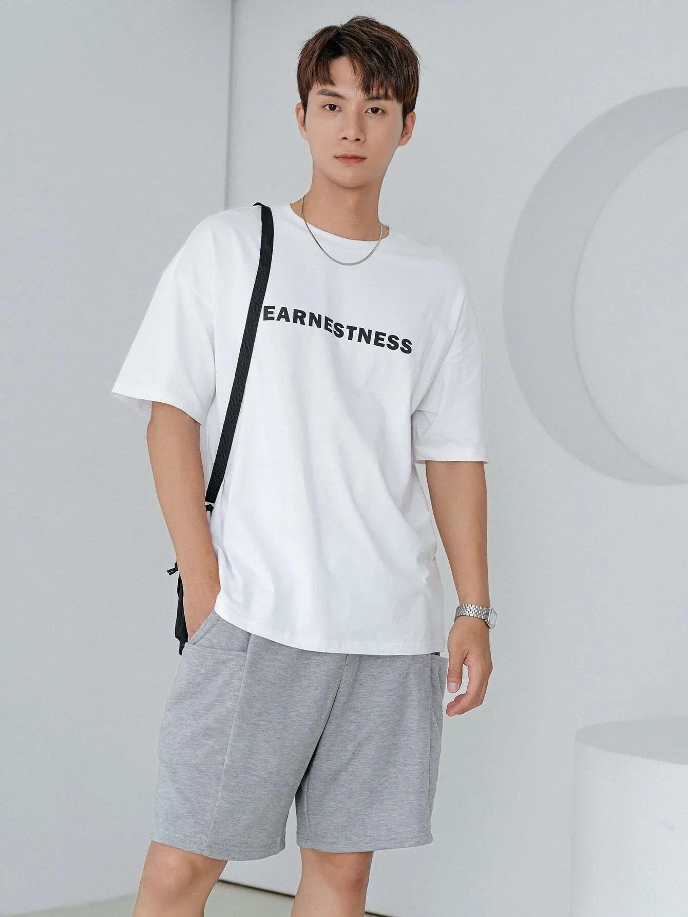 SXV  'Earnestness’ Printed Cool Aesthetic Oversized T-shirt
