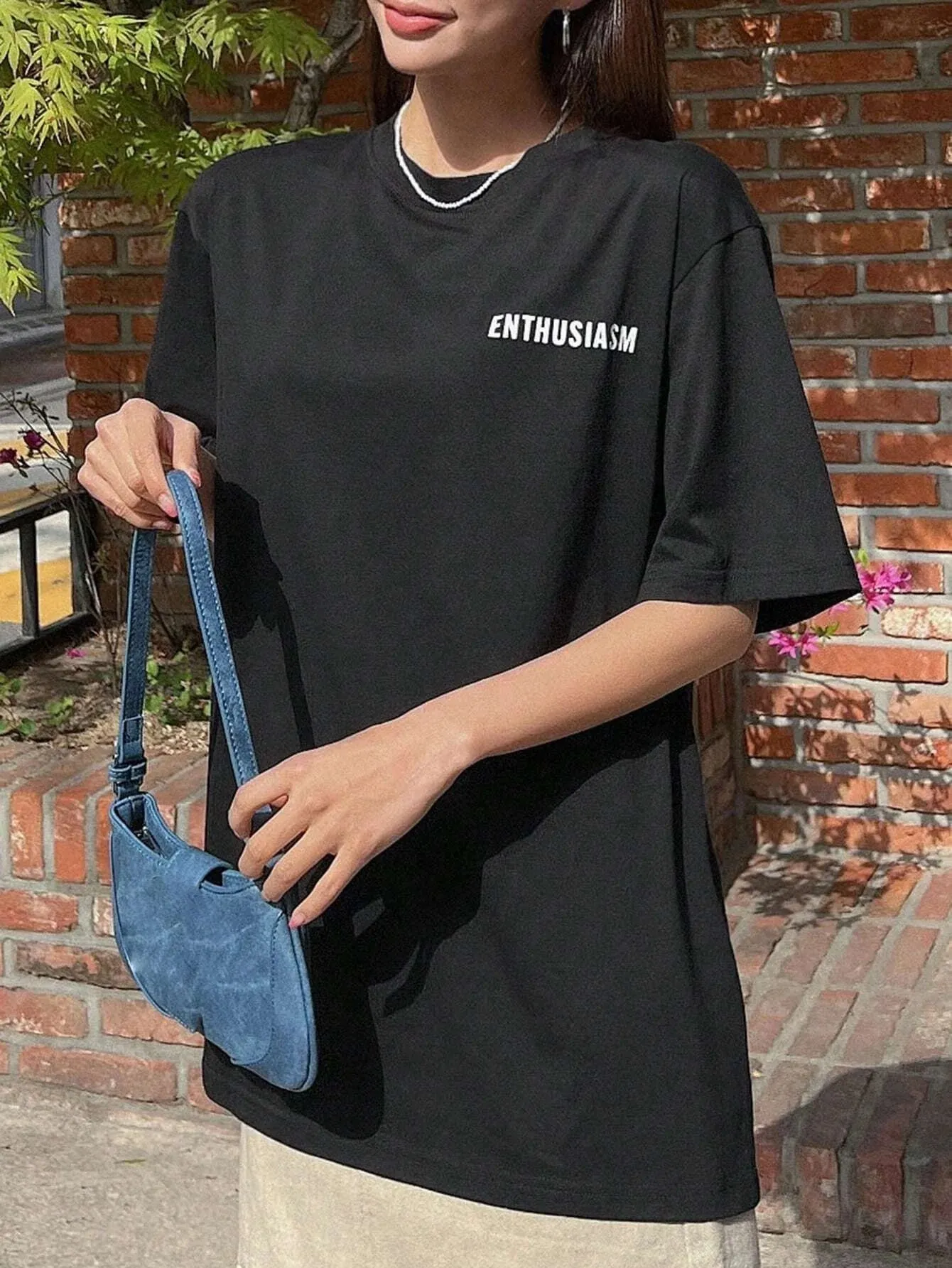 SXV  'ENTHUSIASM’ Printed Cool Aesthetic Oversized T-shirt