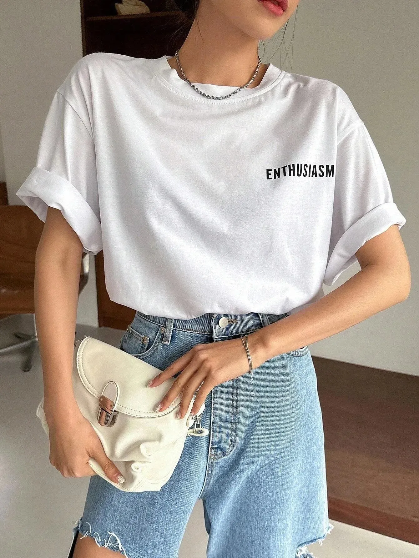 SXV  'ENTHUSIASM’ Printed Cool Aesthetic Oversized T-shirt