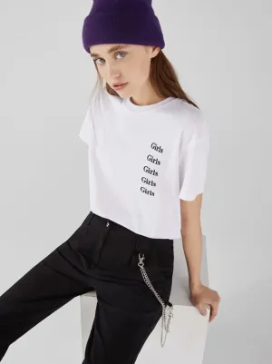 SXV  'Girls’ Printed Cool Aesthetic Oversized Baggy T-shirt