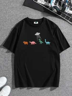 SXV  'Little Dianousers’ Printed Cool Aesthetic Oversized T-shirt