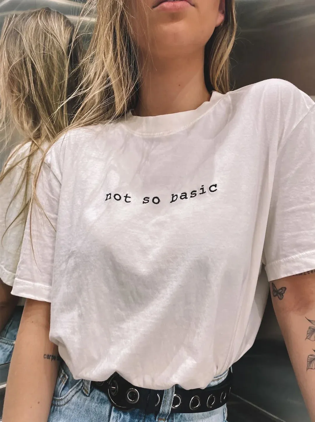 SXV  'not so basic’ Printed Cool Aesthetic Oversized Baggy T-shirt