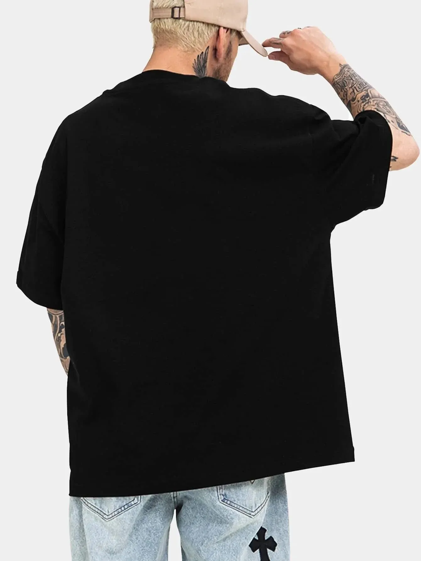SXV  'Nothing’ Printed Cool Aesthetic Oversized T-shirt
