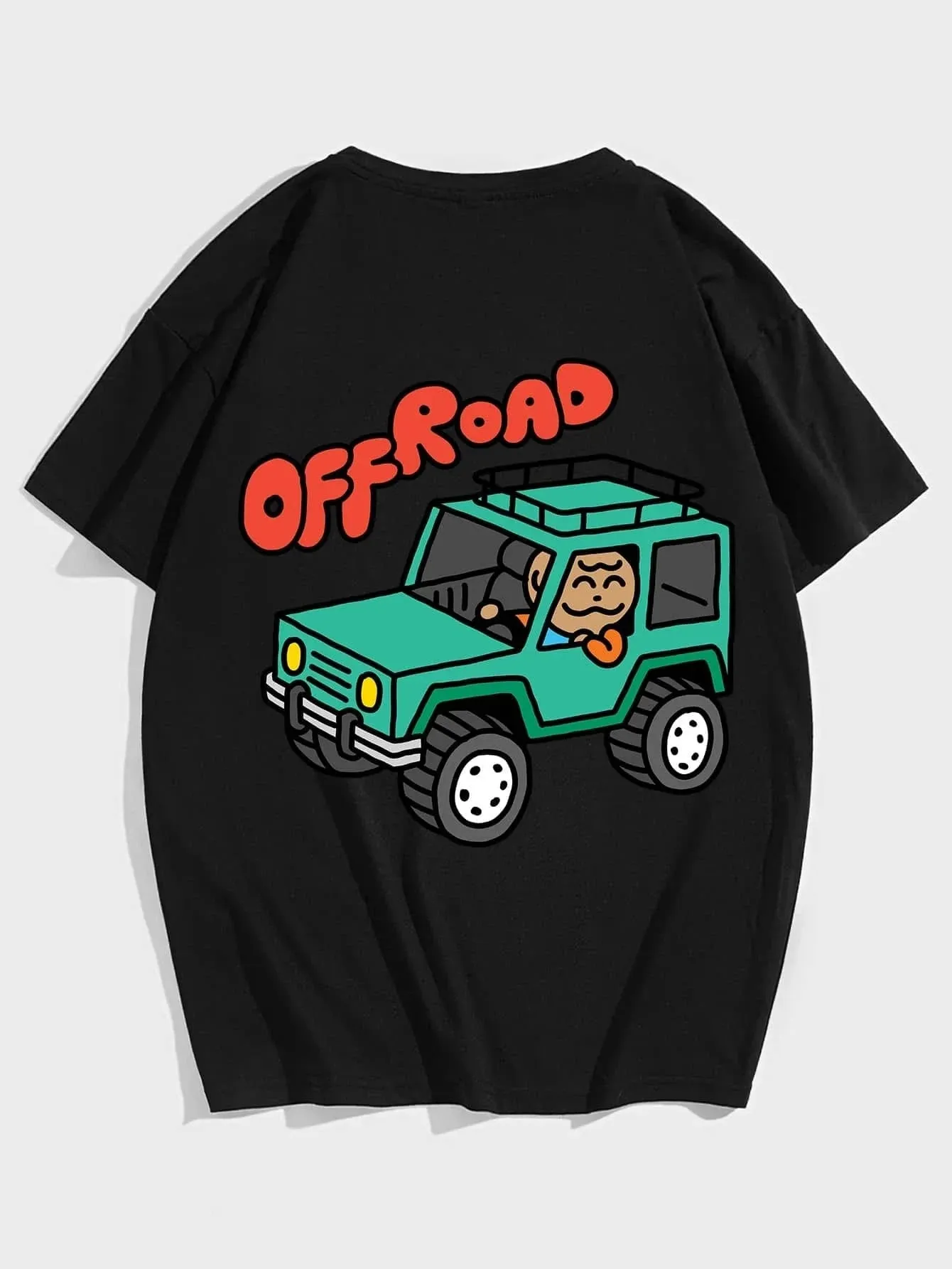 SXV  'Off Road’ Printed Cool Aesthetic Oversized T-shirt