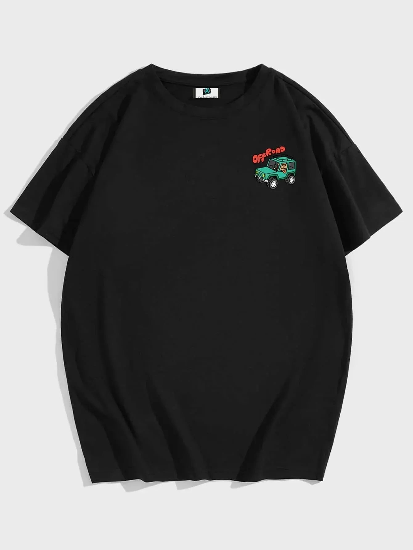 SXV  'Off Road’ Printed Cool Aesthetic Oversized T-shirt