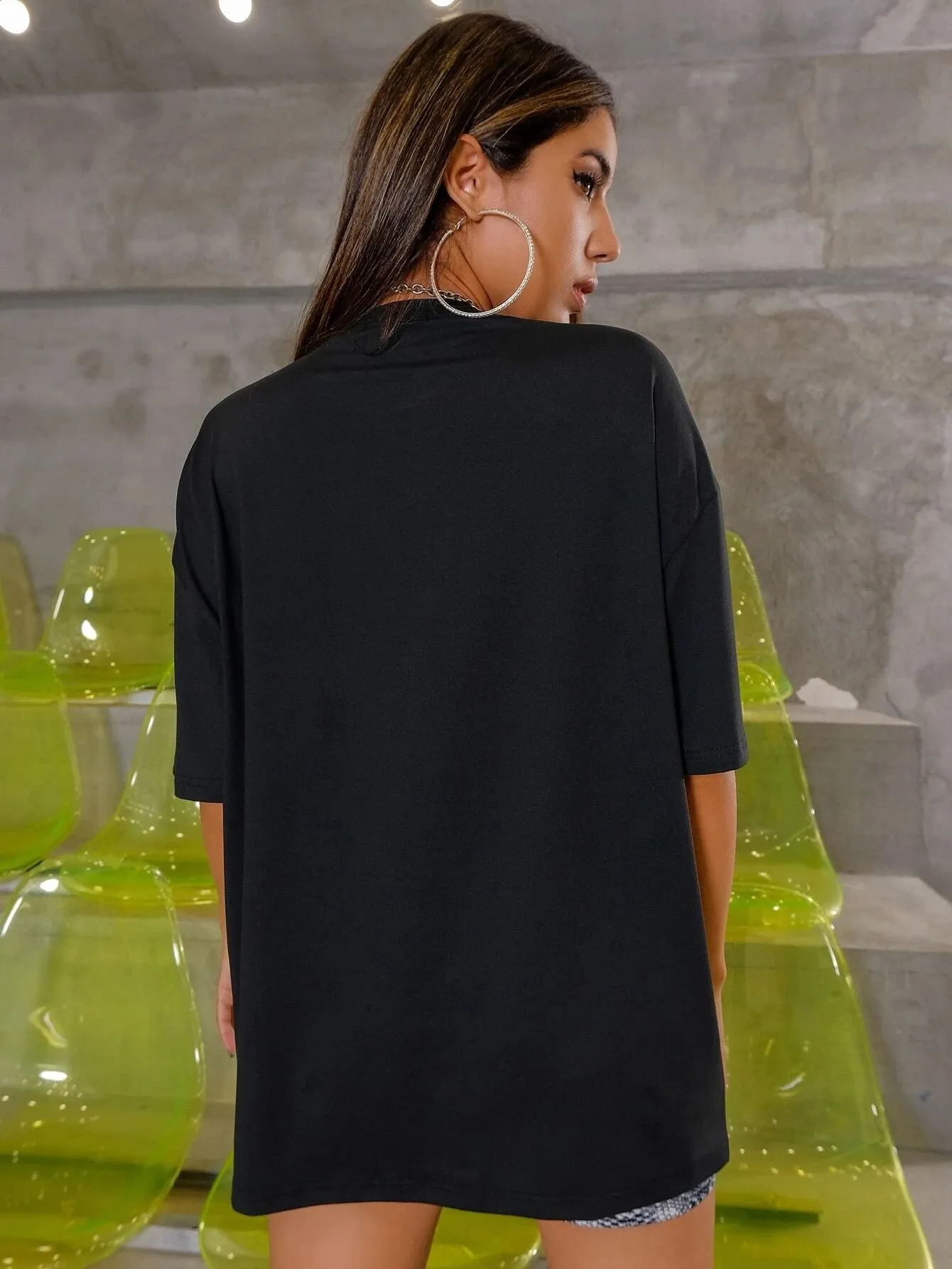 SXV  'Rich’ Printed Cool Aesthetic Oversized T-shirt