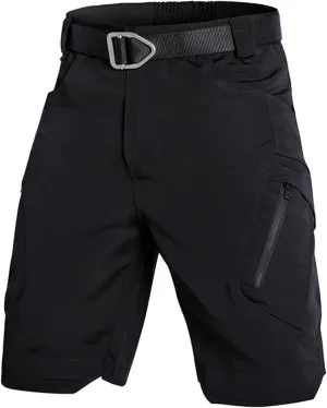 Tactical Shorts for Men Stretch Waterproof Quick Dry Cargo Pants Ripstop Lightweight Camping Hiking Pants with Pockets
