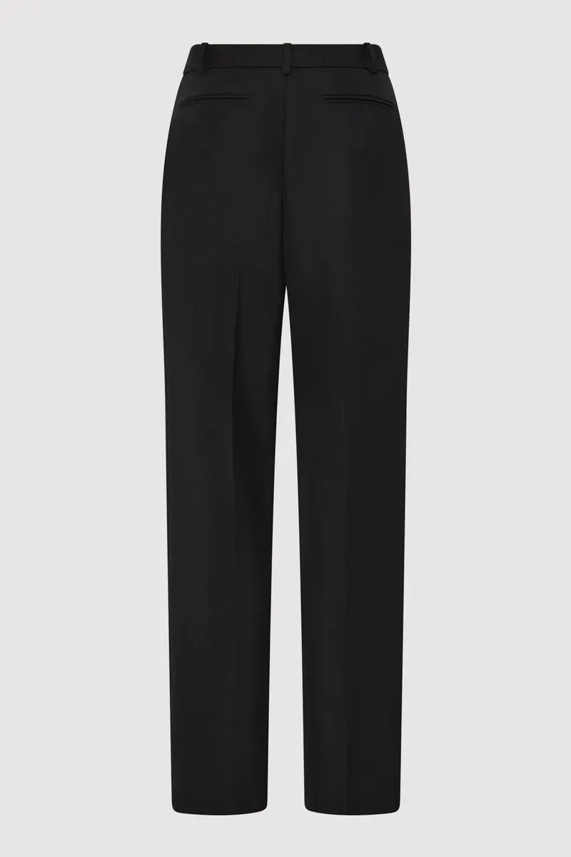 Tailored Pleat Pant - Black