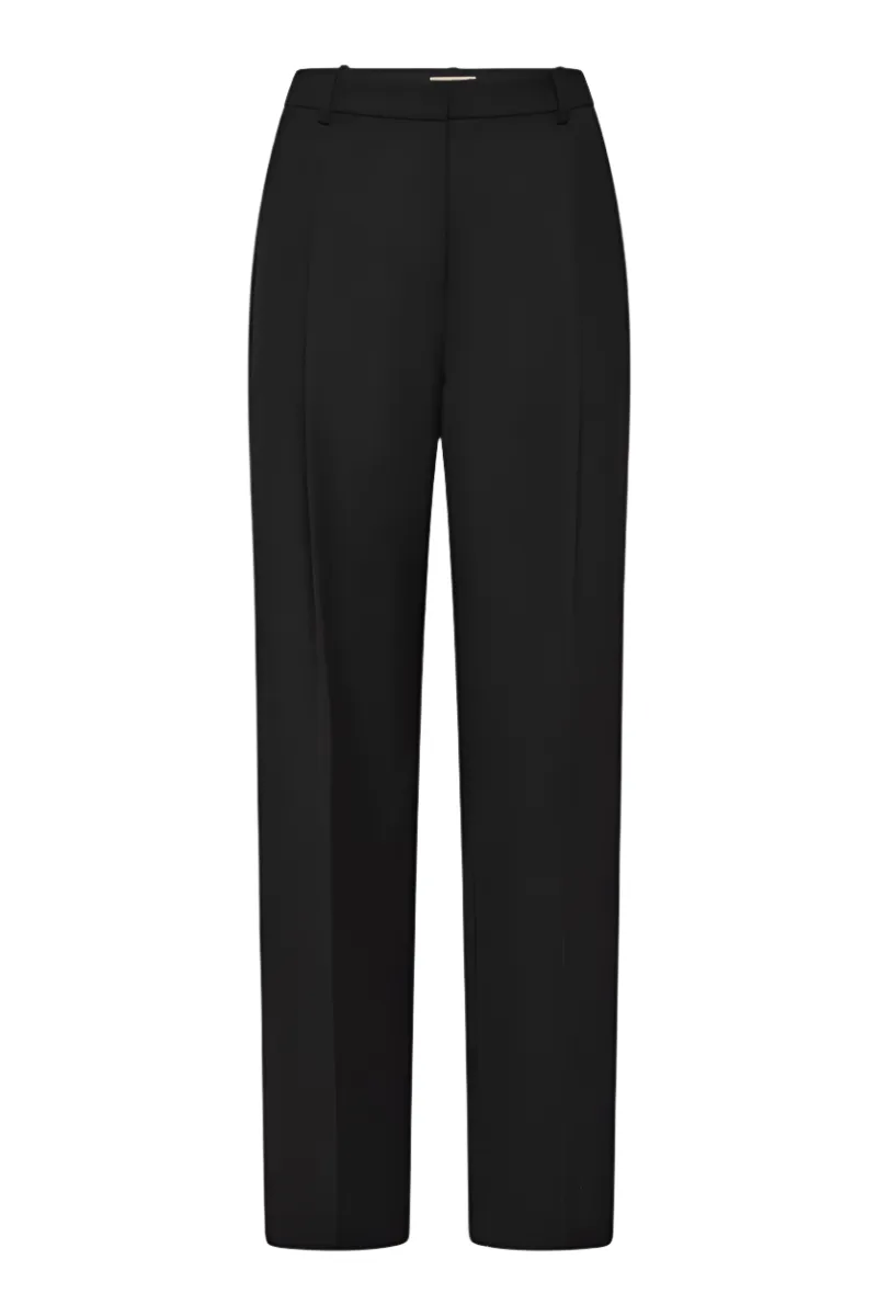 Tailored Pleat Pant - Black