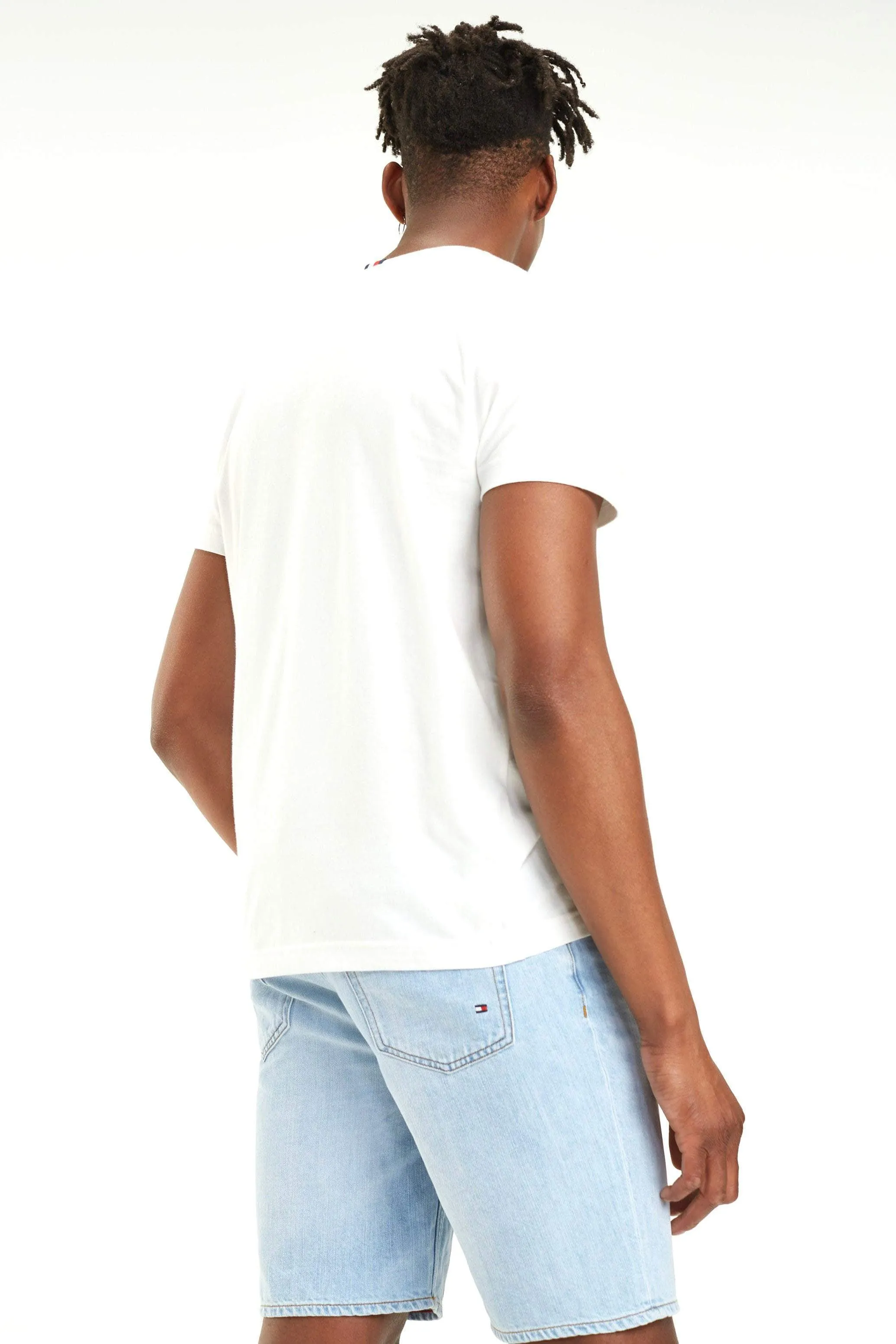 TOMMY HILFIGER CORE LOGO TEE -  SNOW WHITE