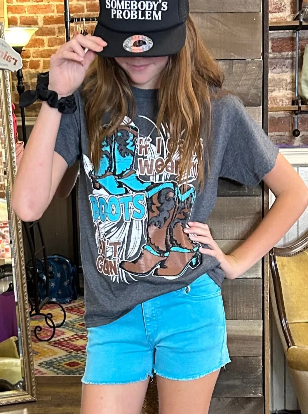 Tractr Brittany Shorts in Peacock Blue