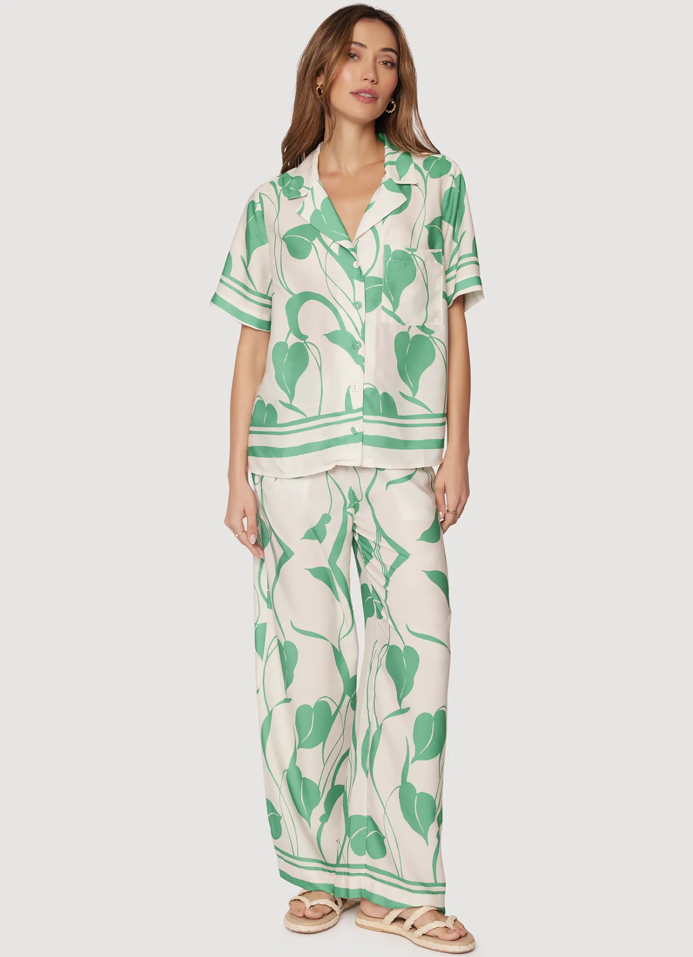 Vineyard Vistas Pants - Green/Cream