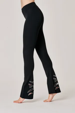 Vortice Black Flare Leggings