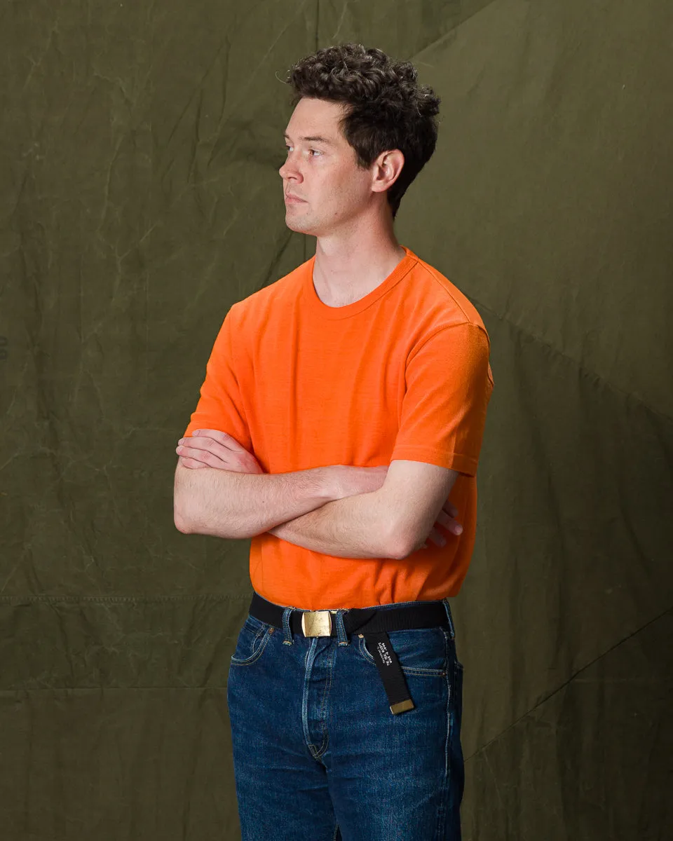 Wakayama Special Loopwheel Tee - Satsuma Orange