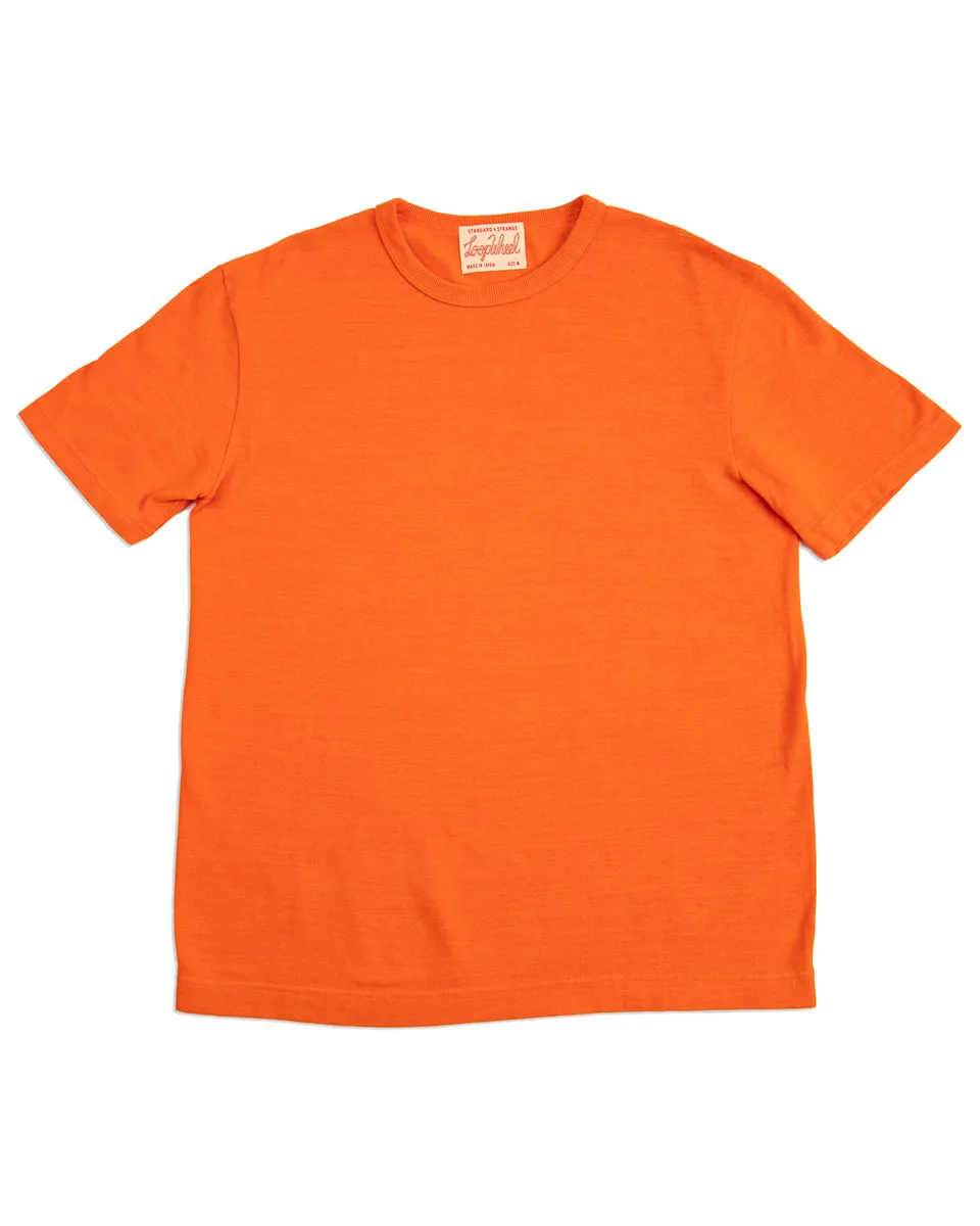 Wakayama Special Loopwheel Tee - Satsuma Orange