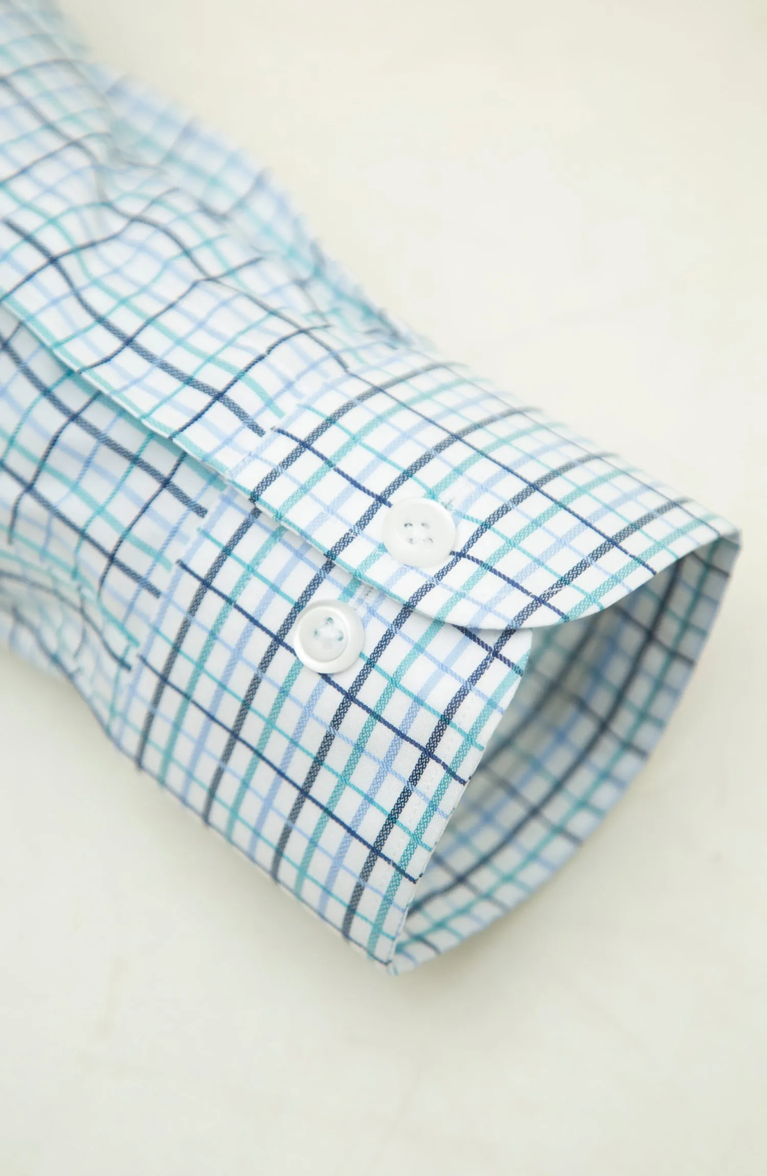 White/Navy Stripe Cotton Shirt