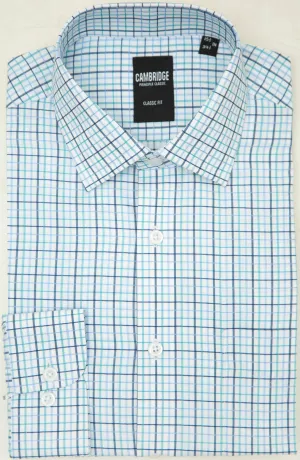 White/Navy Stripe Cotton Shirt