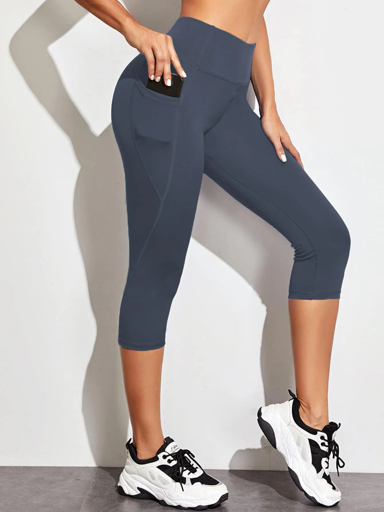 Wide Waistband Sports Leggings With Phone Pocket ss22