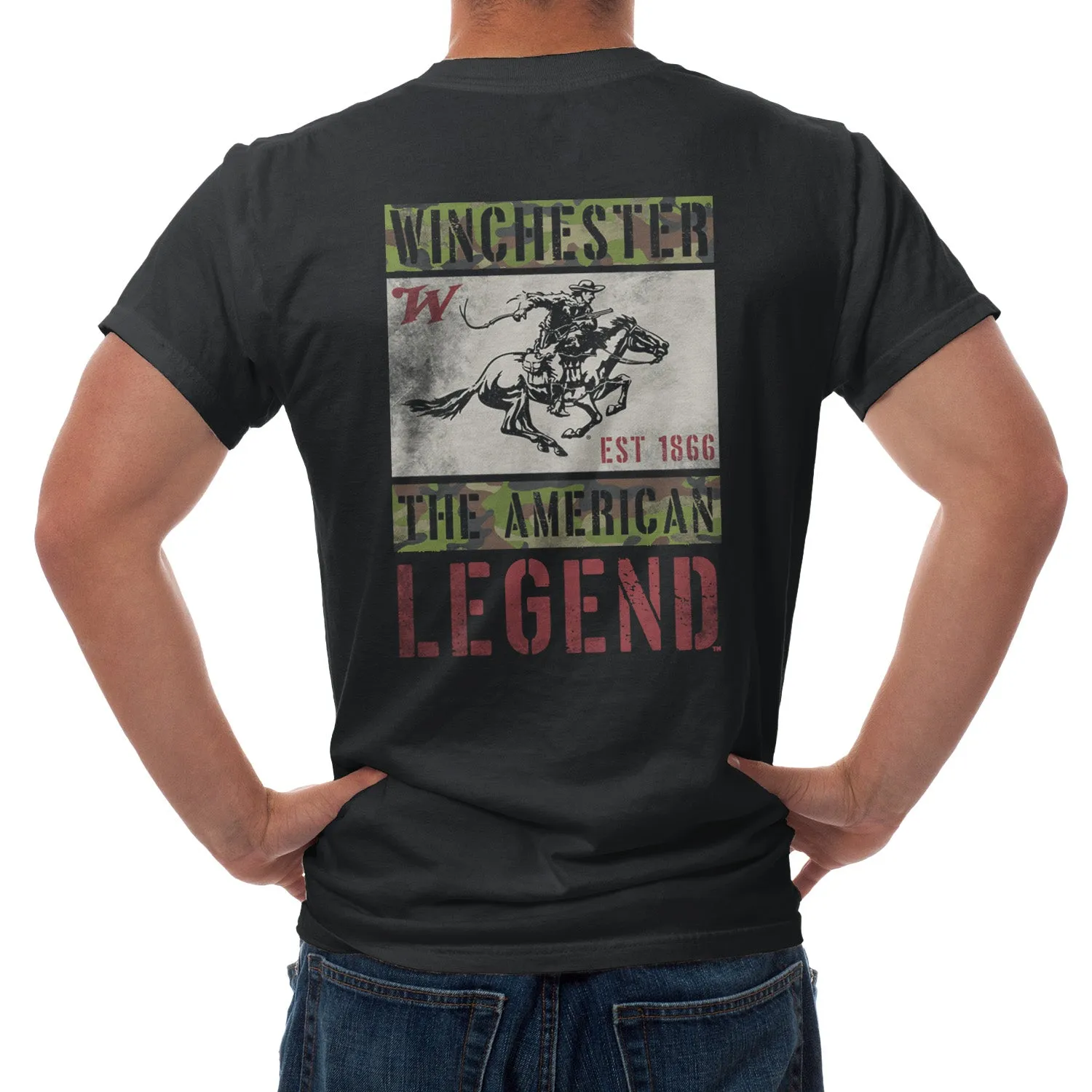 Winchester Pro - Camo American Rider - Short Sleeve T-Shirt