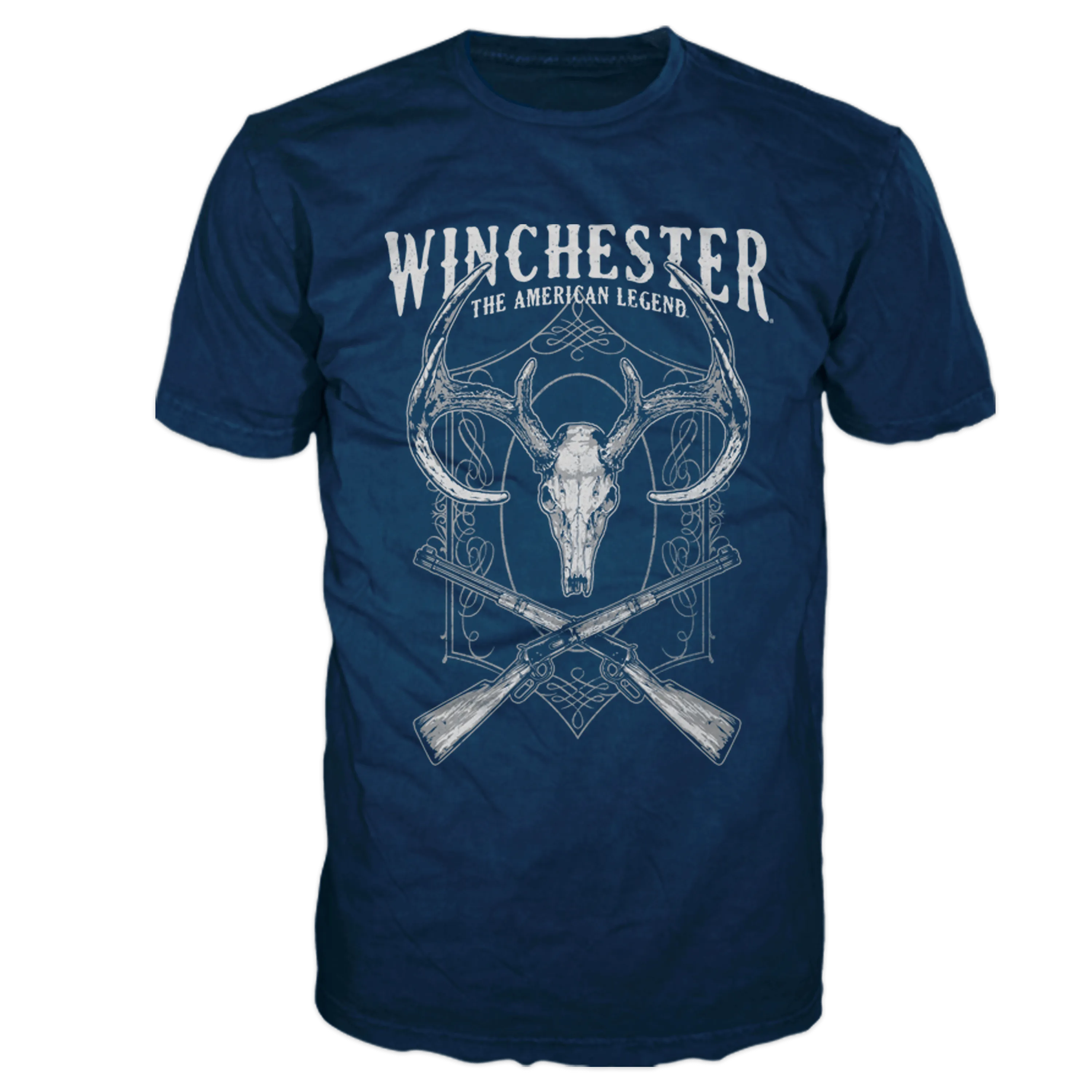 Winchester Pro - Deer Skull Crossed Rifles - Short Sleeve T-Shirt