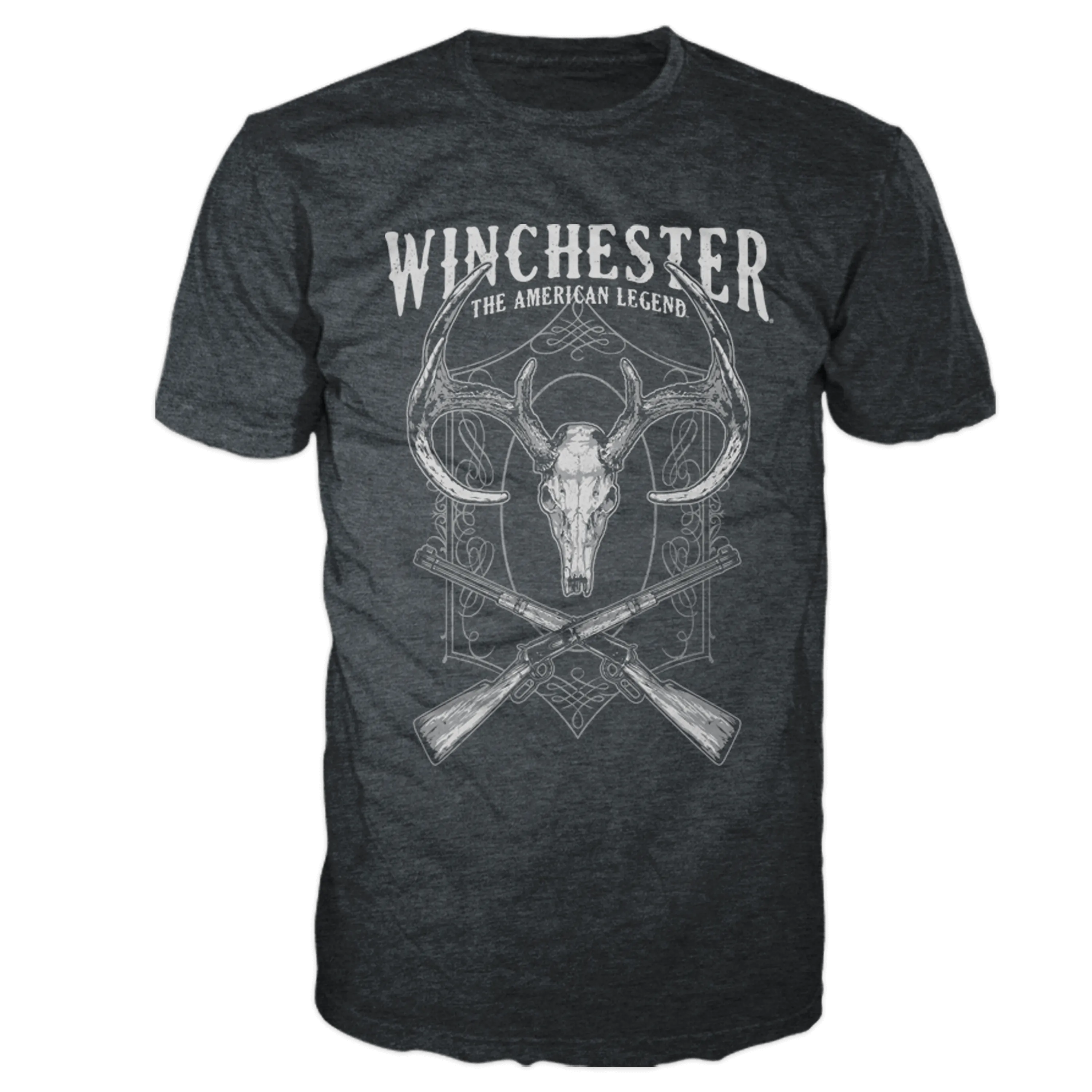 Winchester Pro - Deer Skull Crossed Rifles - Short Sleeve T-Shirt
