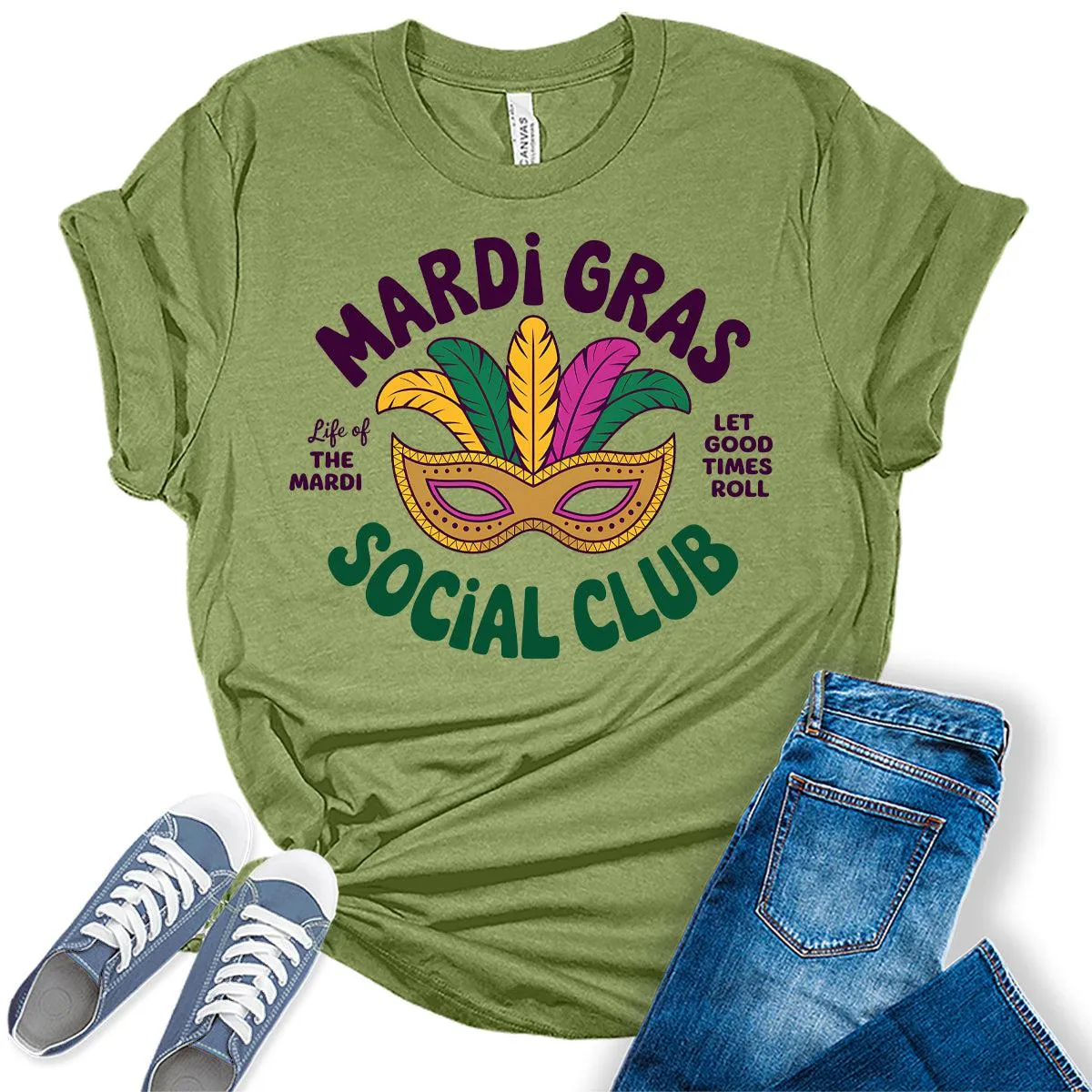 Women's Mardi Gras Social Club Graphic Tees