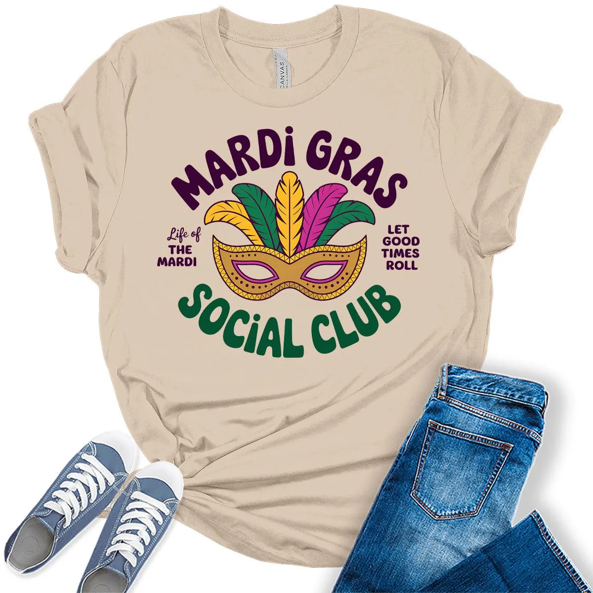Women's Mardi Gras Social Club Graphic Tees