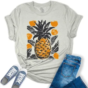 Womens Vintage Pineapple Shirt Cottagecore Graphic Tees