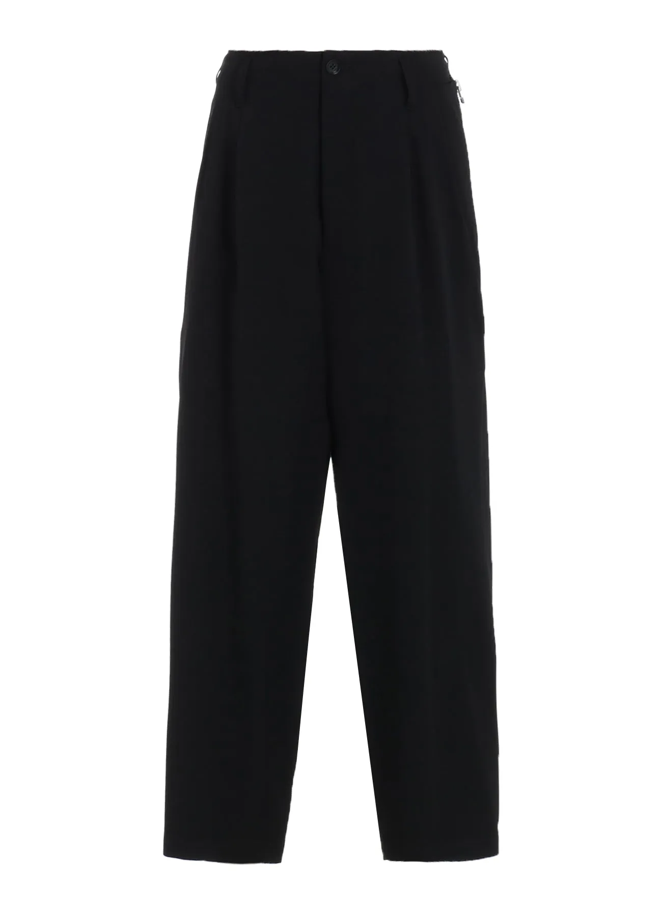 WOOL GABARDINE ZIPPER PK PANTS